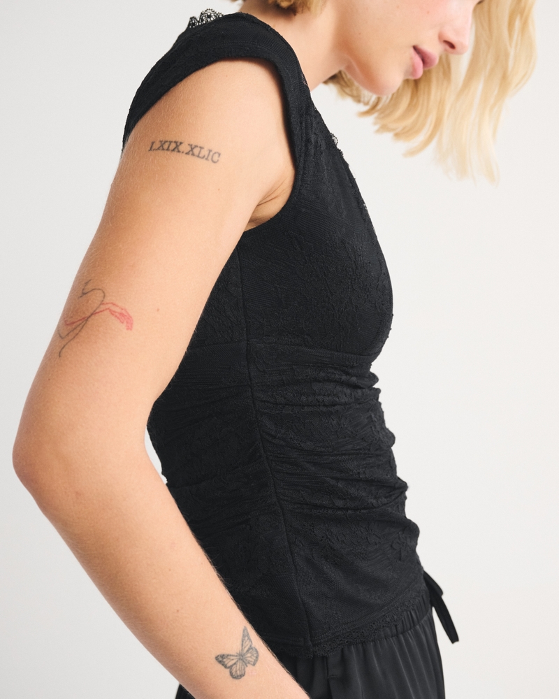 The A&F Zoe Bra-Free Lace Top 상세 이미지 5