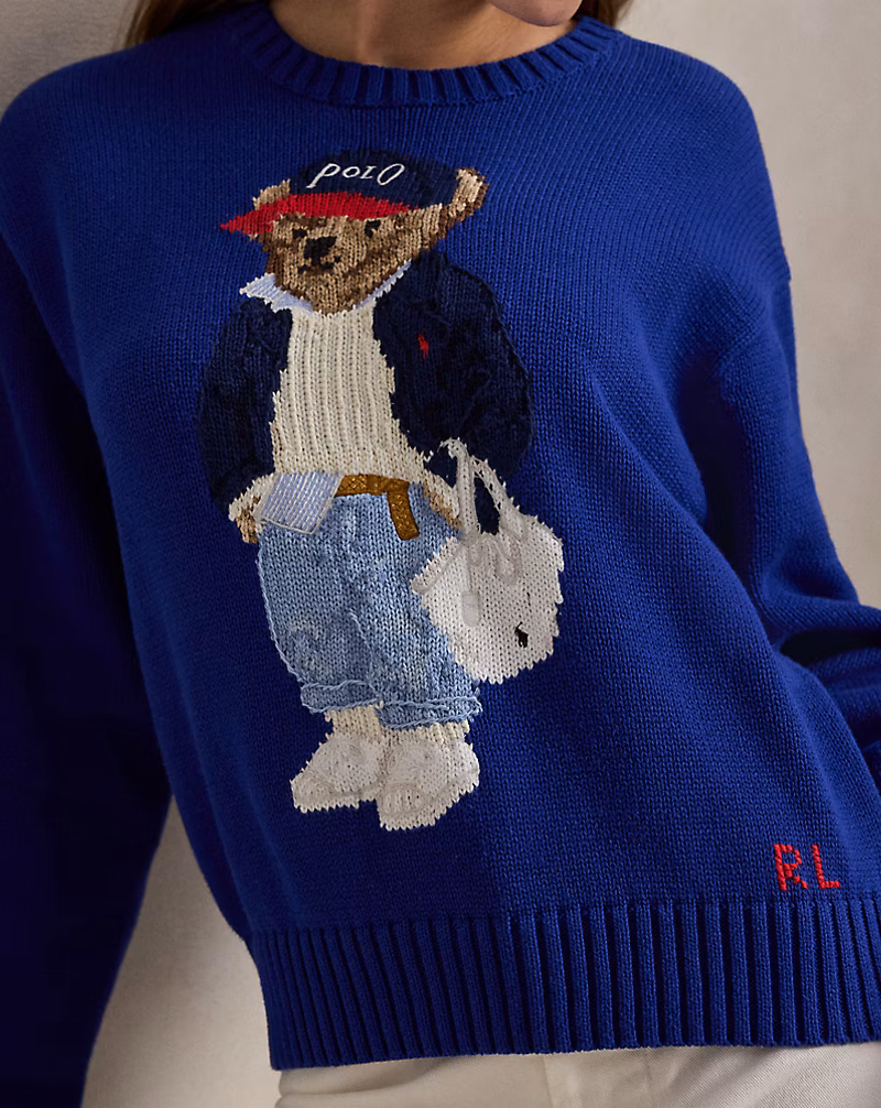 Polo Bear 코튼 크루넥 스웨터 상세 이미지 5
