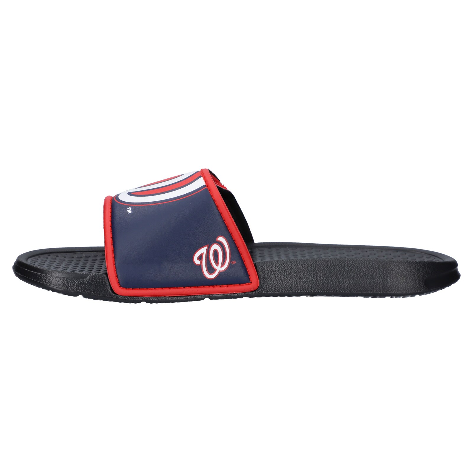 아동용 Washington Nationals FOCO 컬러블록 빅 로고 레거시 슬라이드 샌들 상세 이미지 4