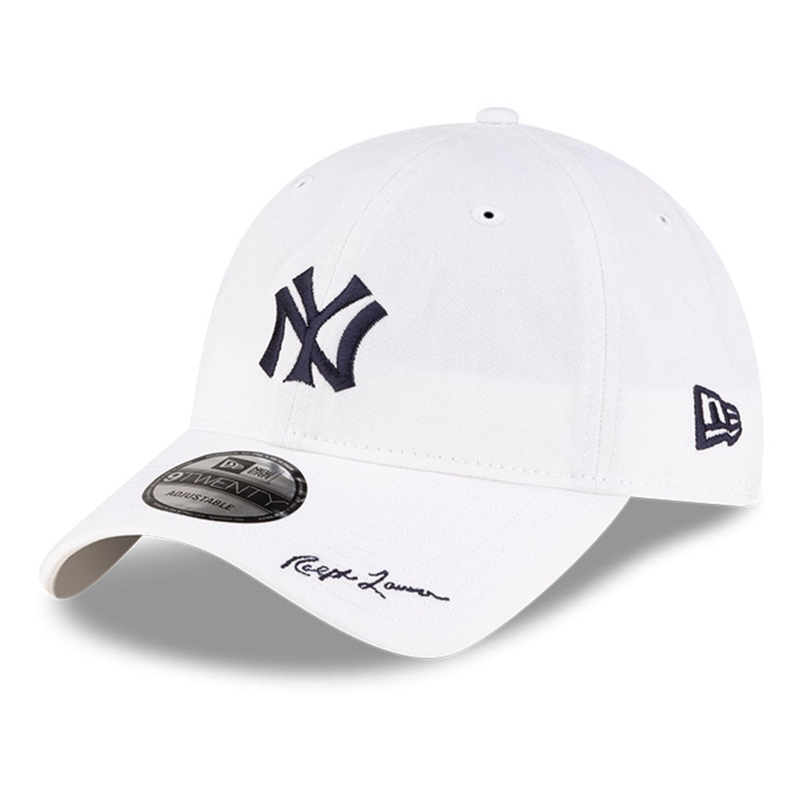 남성용 New York Yankees New Era x Ralph Lauren 화이트 9TWENTY 조절식 모자 상세 이미지 2
