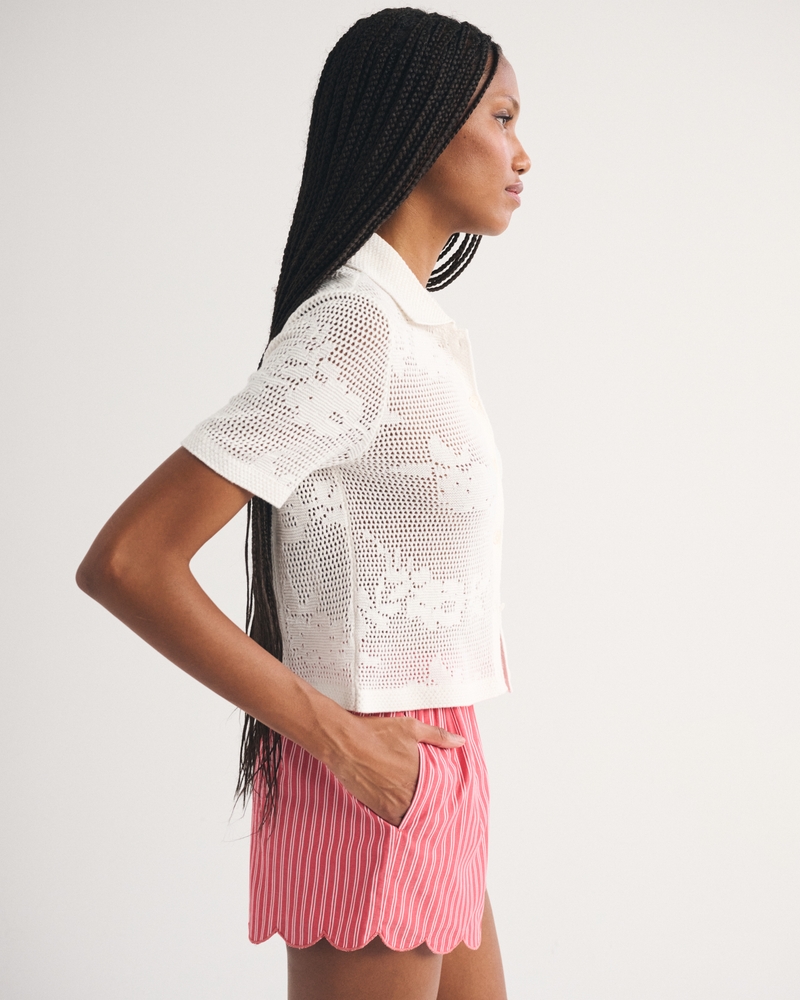 Floral Crochet Polo 상세 이미지 4