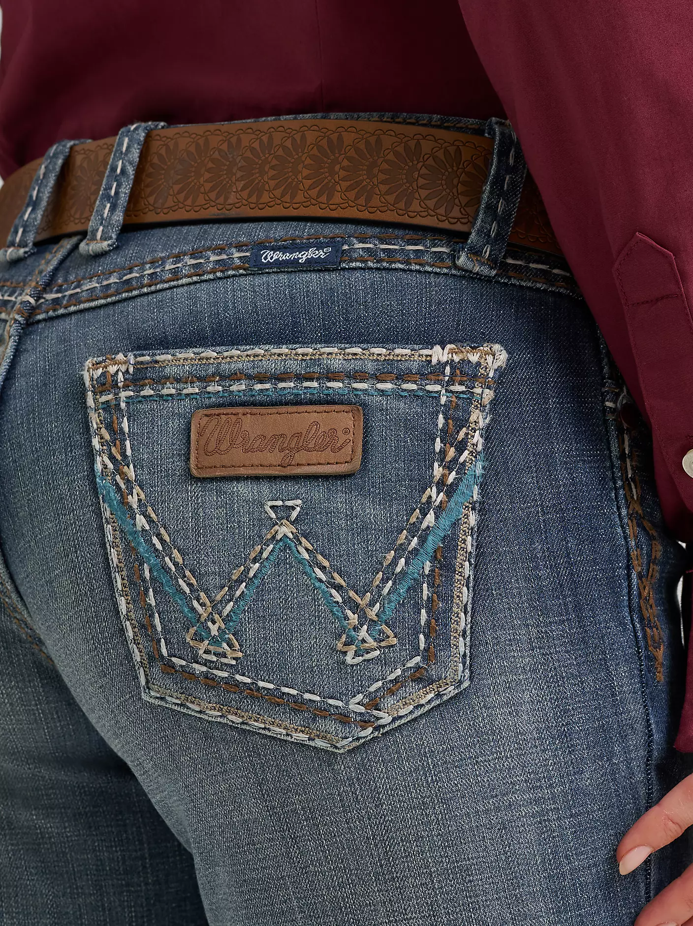 여성용 Wrangler® 레트로® 세이디 진, DW 워시 상세 이미지 6