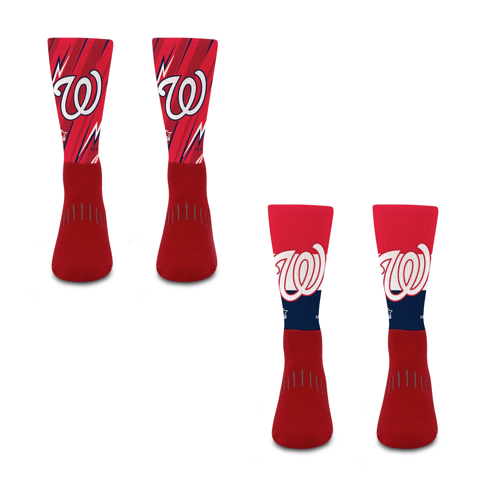 남녀공용 Washington Nationals Starter Big Energy Neo 크루 양말 2팩 세트 상세 이미지 3