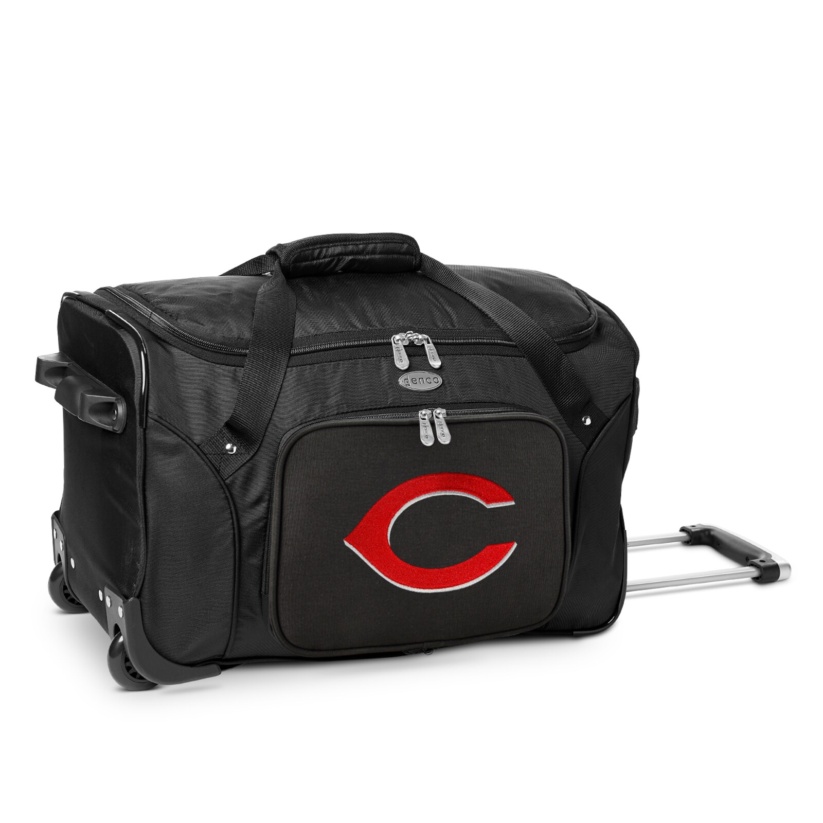 Cincinnati Reds MOJO 블랙 22인치 2륜 더플백 상세 이미지 2