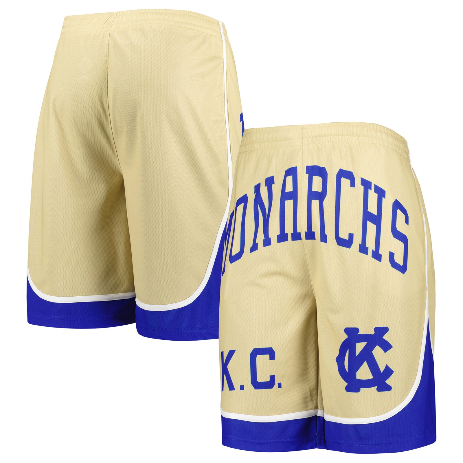 남성용 Kansas City Monarchs Stitches 크림 쇼츠 상세 이미지 2