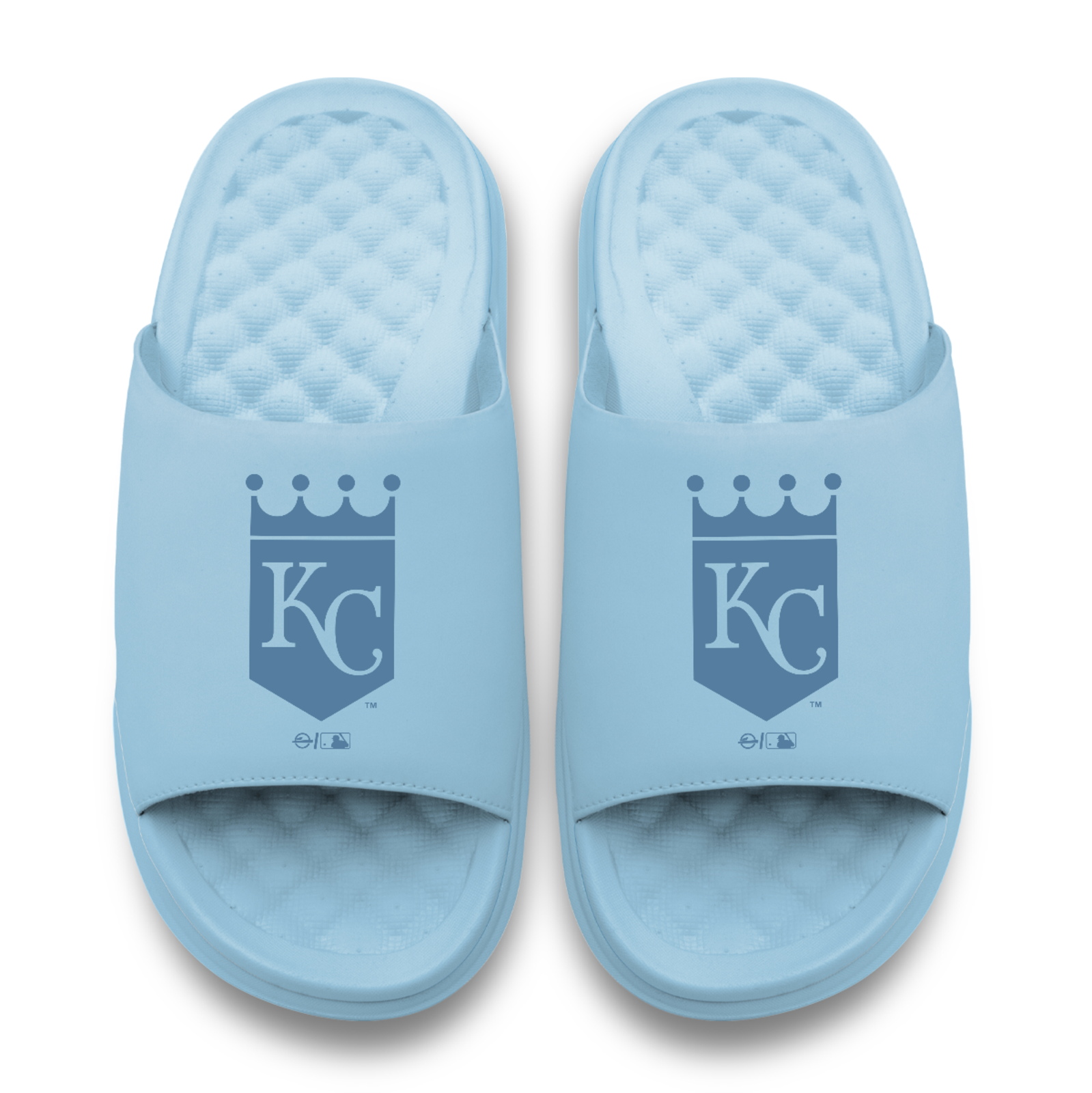 남녀공용 Kansas City Royals ISlide 톤온톤 로고 모티브 슬라이드 샌들 상세 이미지 3