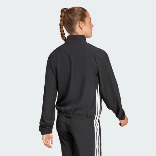 Train Essentials 3-Stripes Woven Warm-Up Jacket 상세 이미지 2