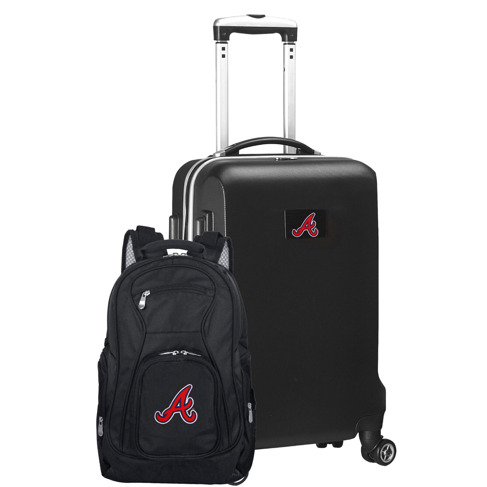 Atlanta Braves 디럭스 2종 백팩 및 기내용 캐리어 세트 - 블랙 상세 이미지 2