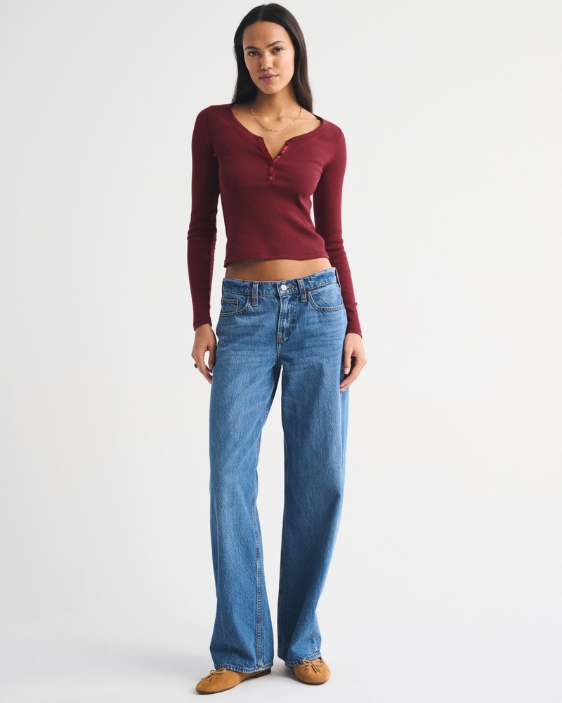 Long-Sleeve Rib Henley 상세 이미지 2