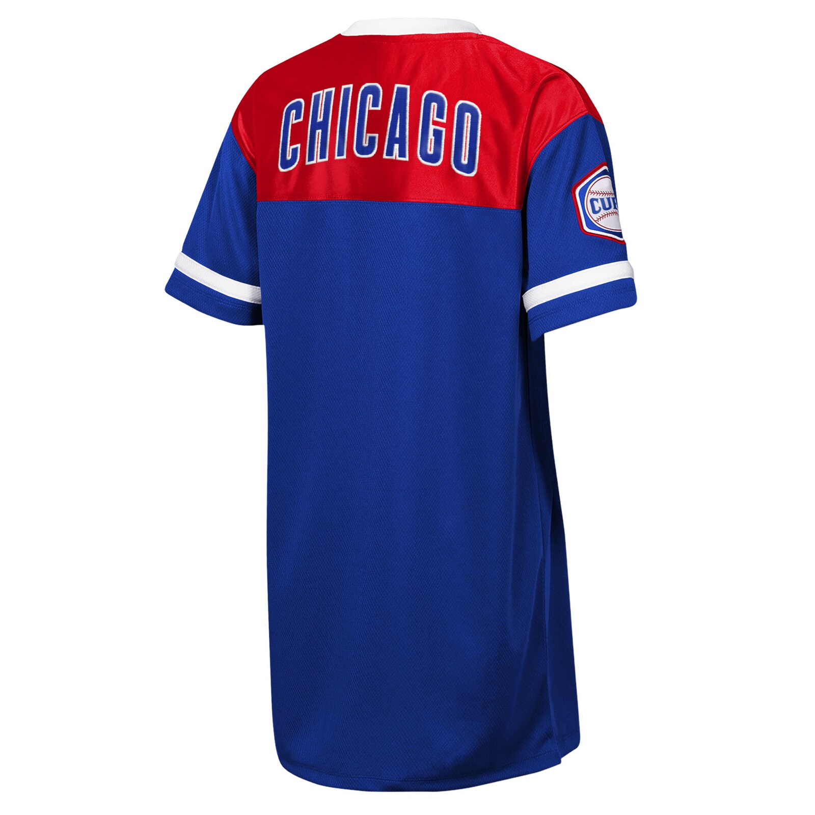 여아용 Chicago Cubs Outerstuff 로열 Big League Cheer 브이넥 티셔츠 드레스 상세 이미지 4