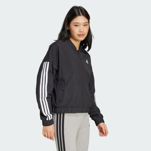 Essentials 3-Stripes Lifestyle Woven Bomber Jacket 상세 이미지 3