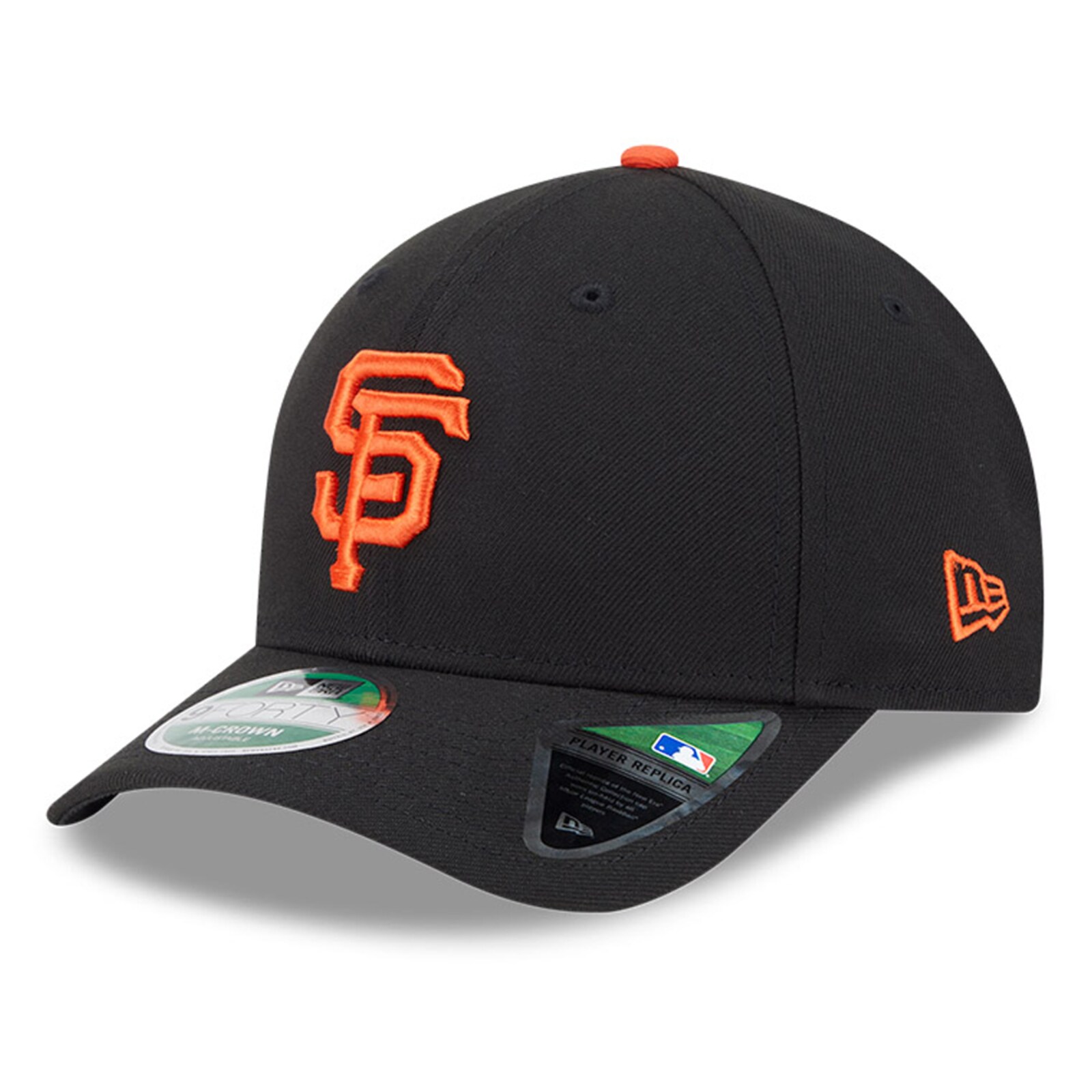 남성용 San Francisco Giants New Era 블랙 플레이어 레플리카 9FORTY 조절식 모자