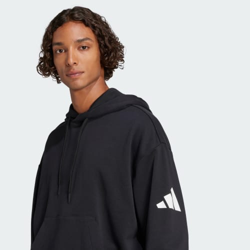 Essentials Loose-Fit 3 Bar Logo French Terry Hoodie 상세 이미지 6