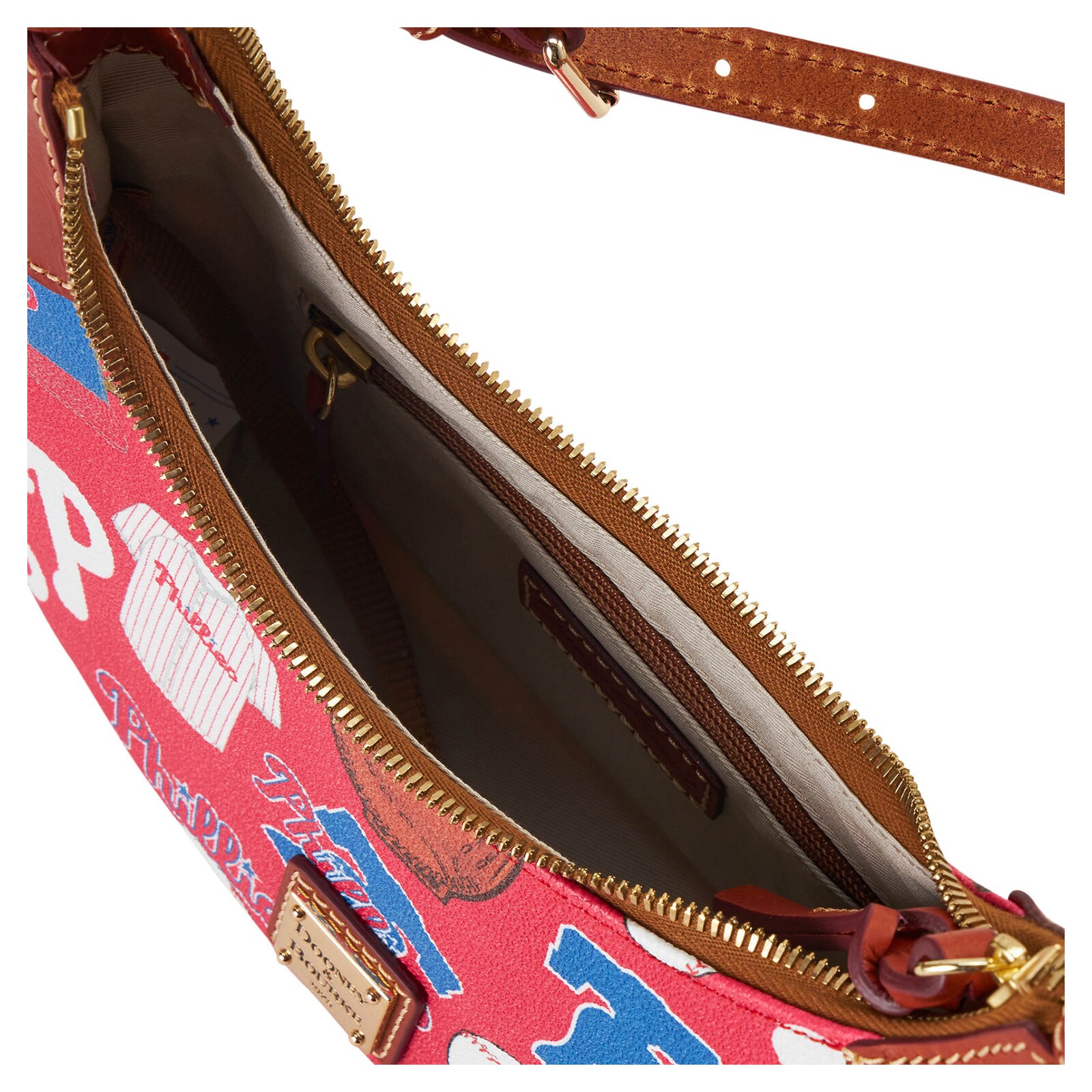 Philadelphia Phillies Dooney & Bourke Luca 가죽 호보 백 상세 이미지 4