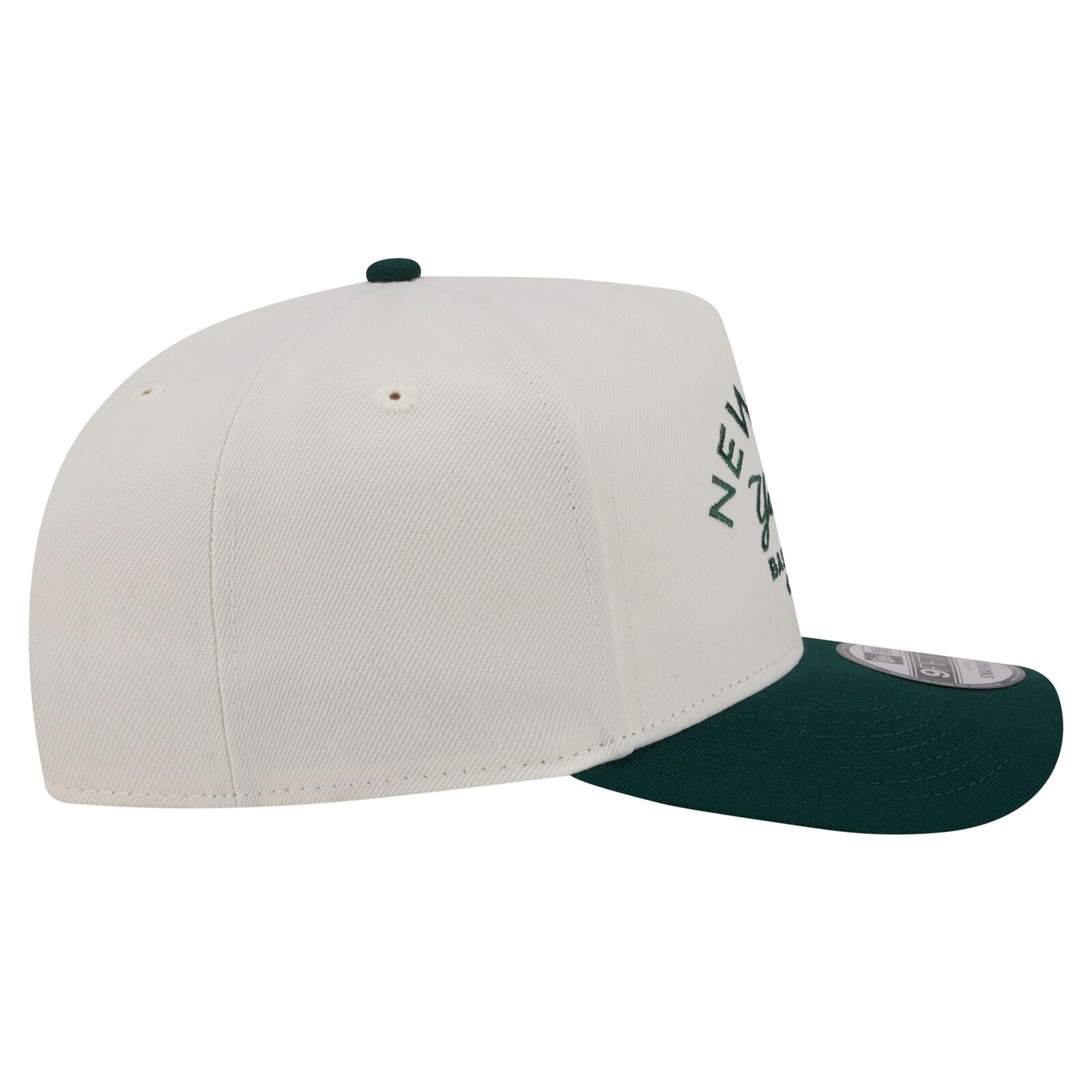 남성용 New York Yankees New Era 크림/다크 그린 크롬 A-Frame 9FIFTY 스냅백 모자 상세 이미지 8
