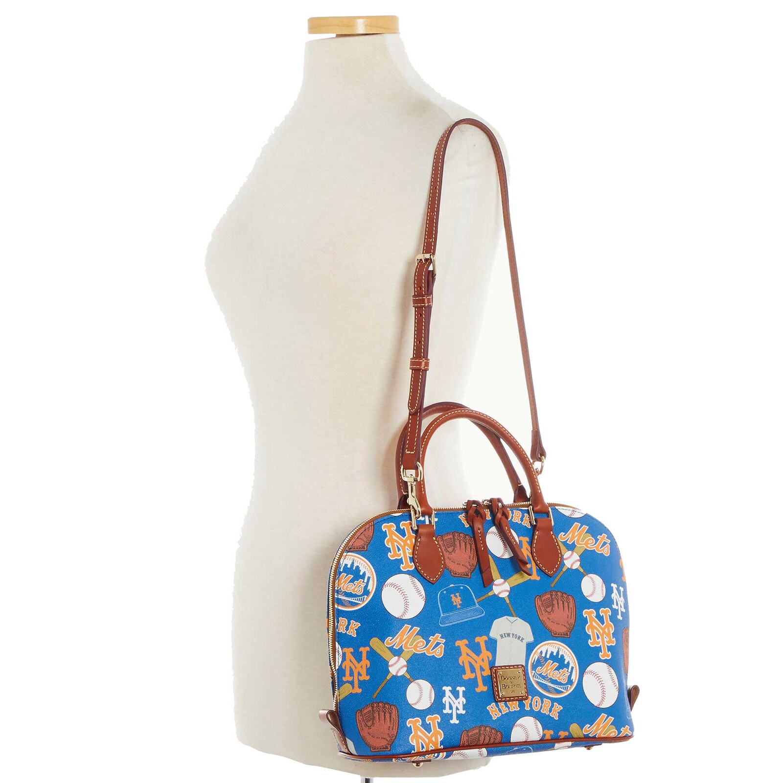 뉴욕 메츠 Dooney & Bourke Game Day Zip Zip 새첼 상세 이미지 5