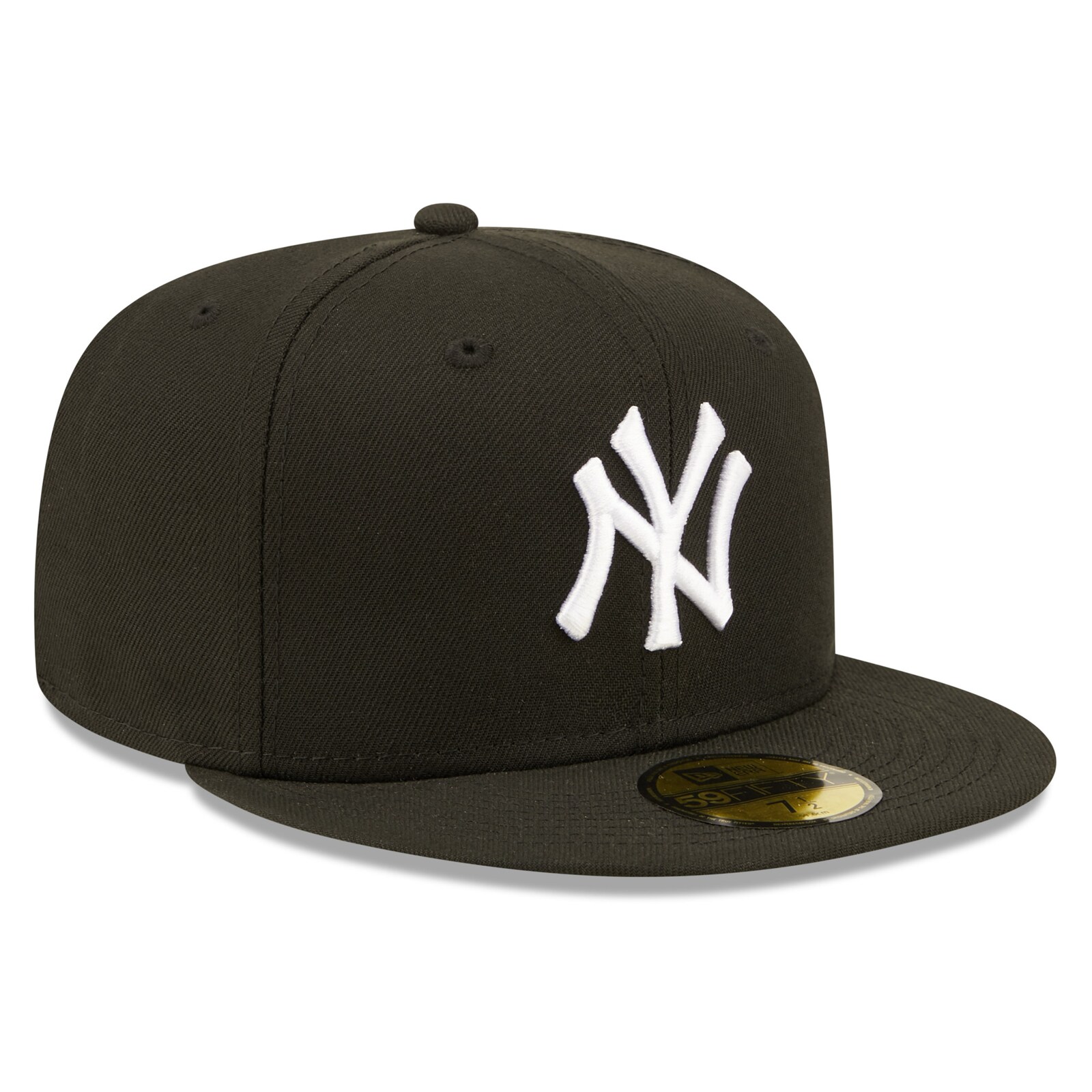 남성용 New York Yankees New Era 블랙 팀 로고 59FIFTY 피티드 모자 상세 이미지 4