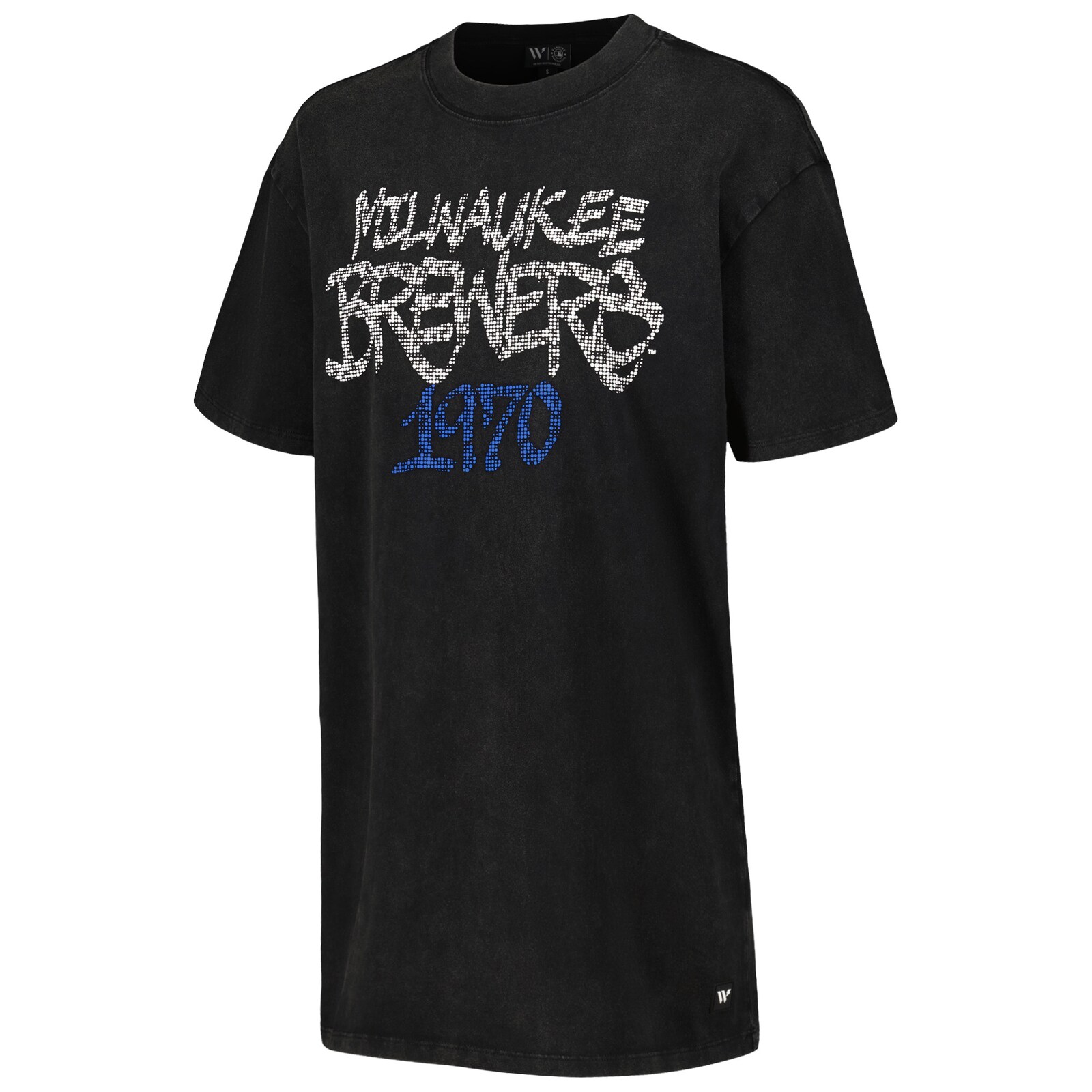 여성용 Milwaukee Brewers The Wild Collective 블랙 티셔츠 드레스 상세 이미지 3