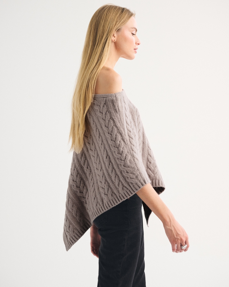 Cable-Knit Poncho 상세 이미지 5