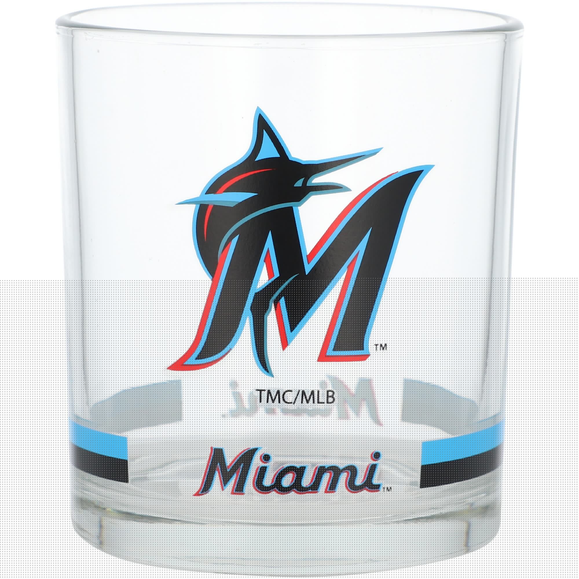 Miami Marlins 밴디드 록스 글라스