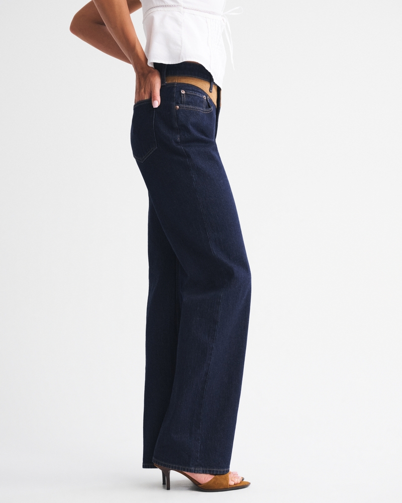 Curve Love High Rise 90s Relaxed Vegan Suede Yoke Jean 상세 이미지 3