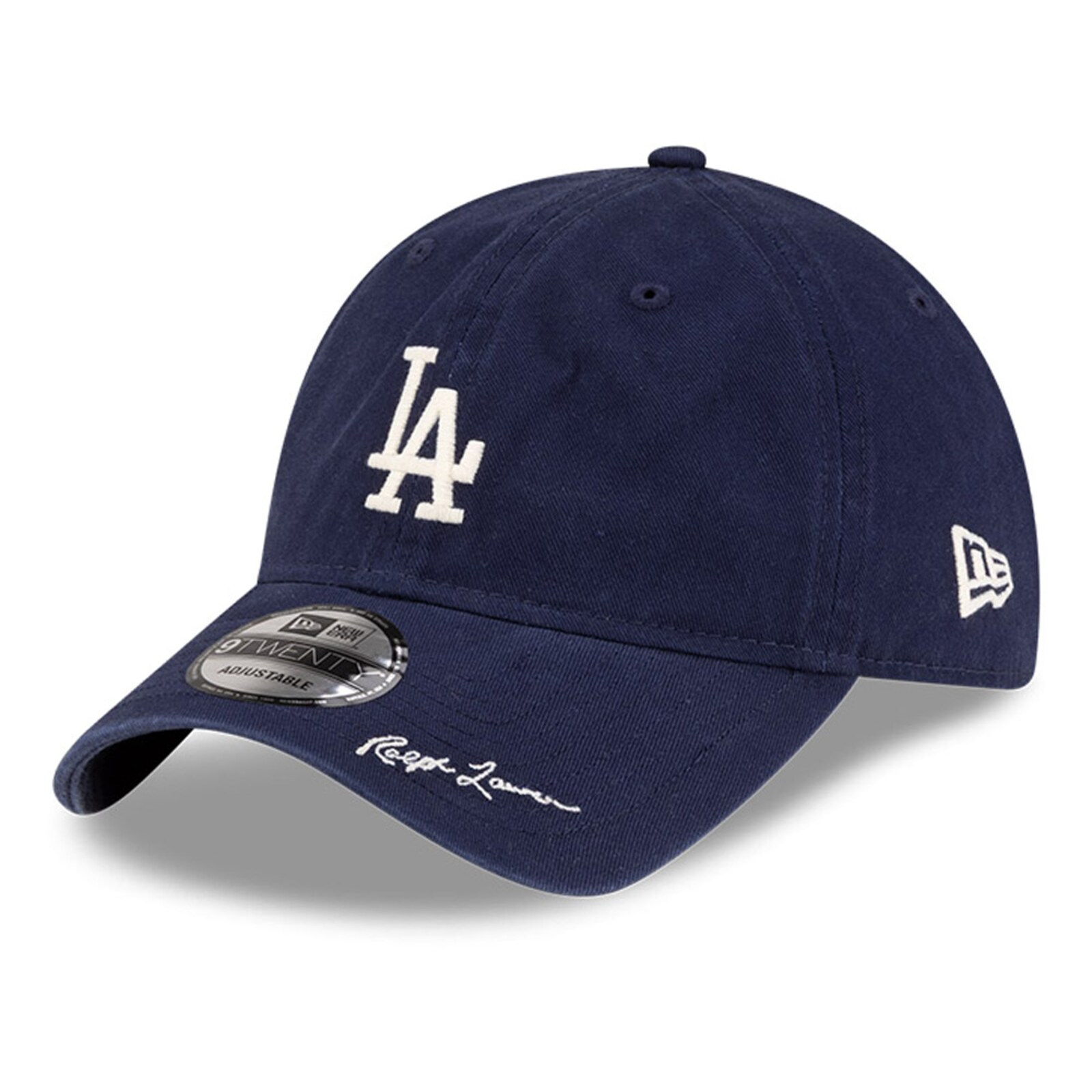 남성용 Los Angeles Dodgers New Era x Ralph Lauren 네이비 9TWENTY 조절식 모자