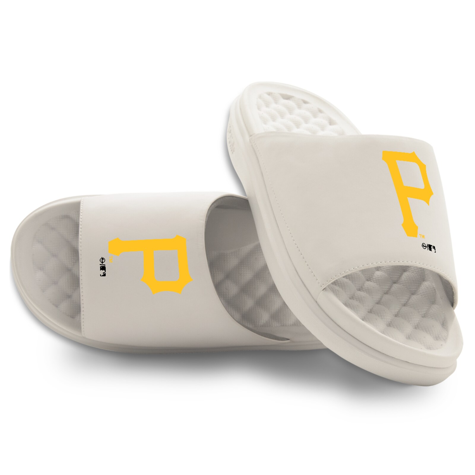 남녀공용 Pittsburgh Pirates 크림 프라이머리 모티브 슬라이드 샌들 상세 이미지 2