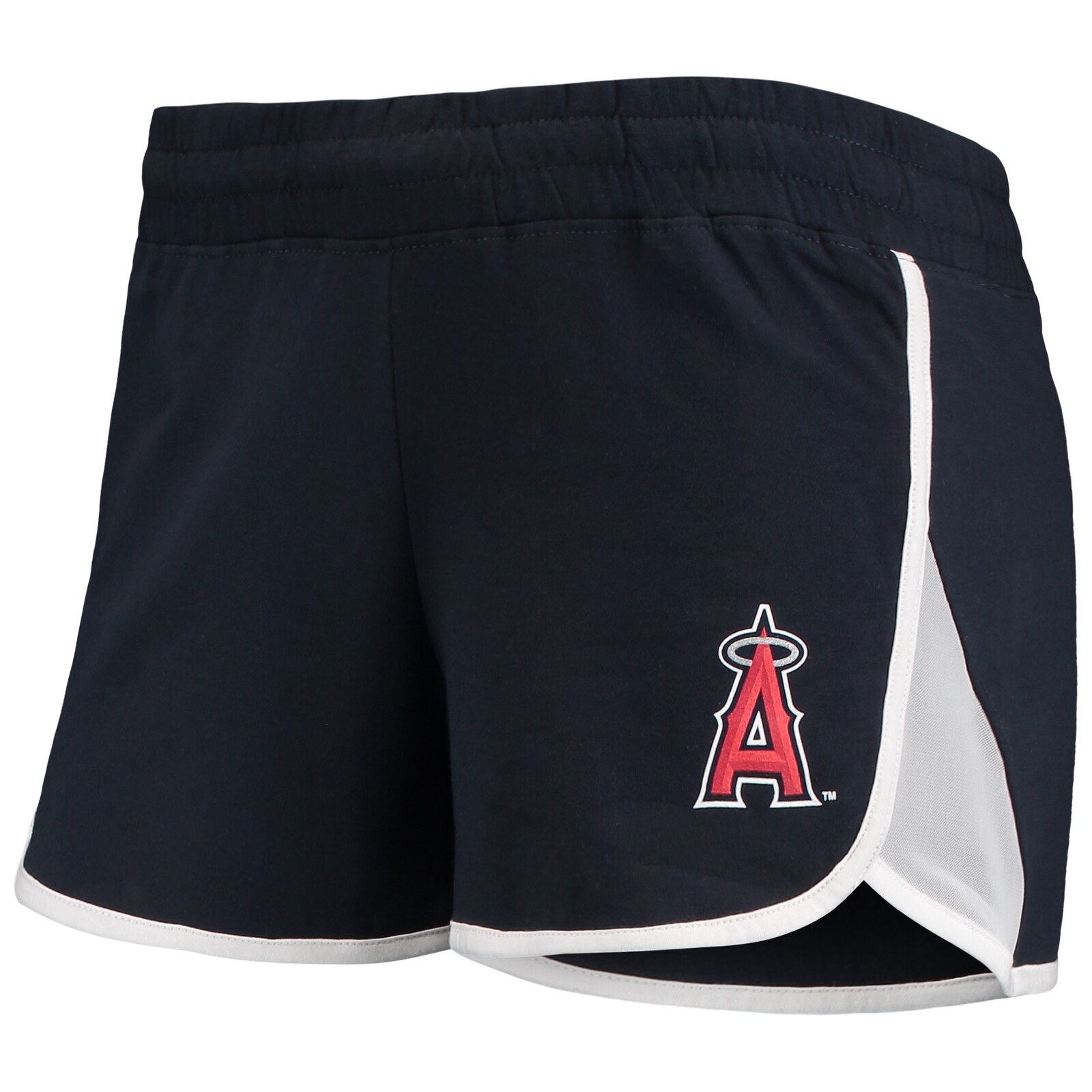 여성용 Los Angeles Angels New Era 네이비 신축성 프렌치 테리 쇼츠 상세 이미지 3