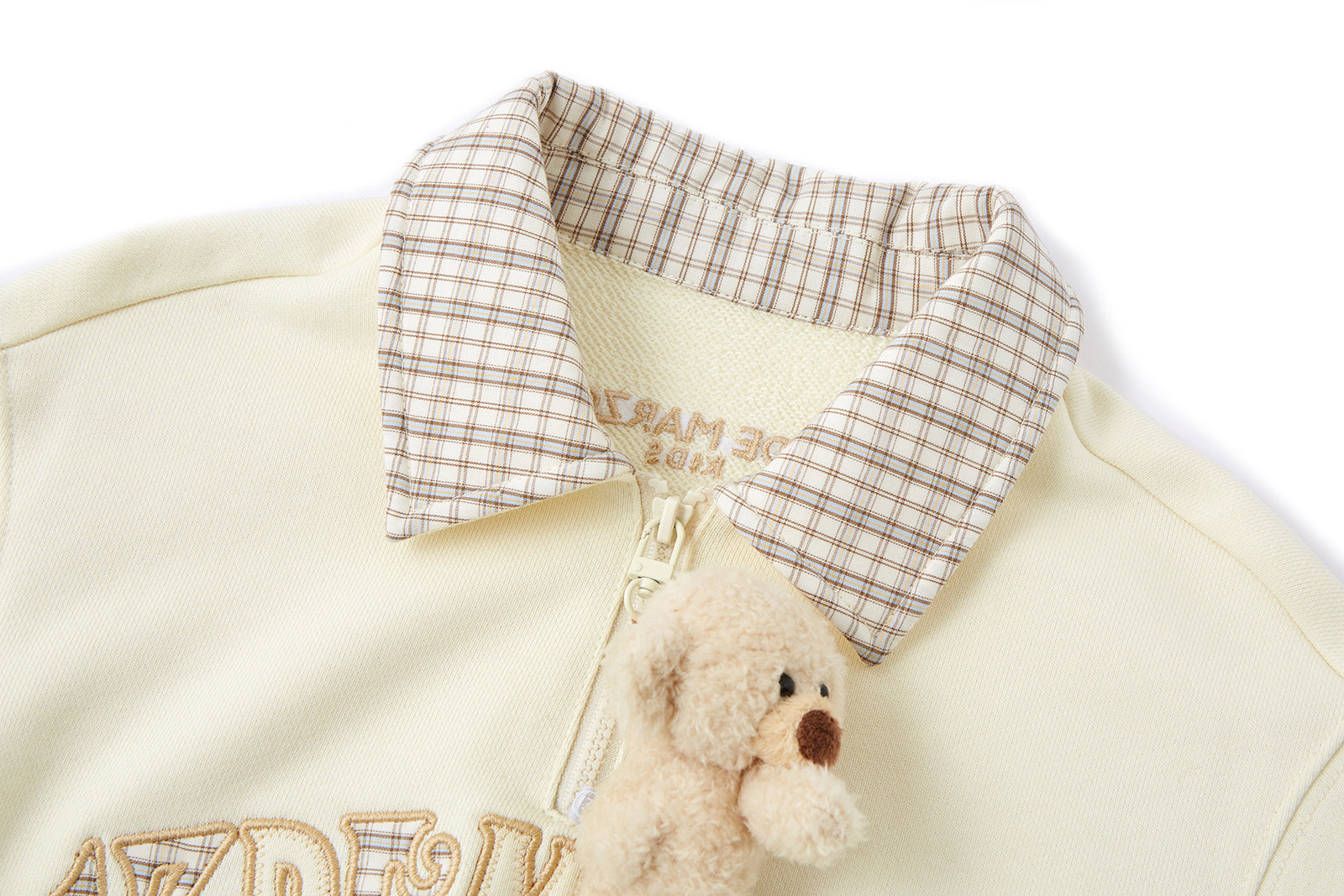 BabyBear 체크 맨투맨 베이지 상세 이미지 4