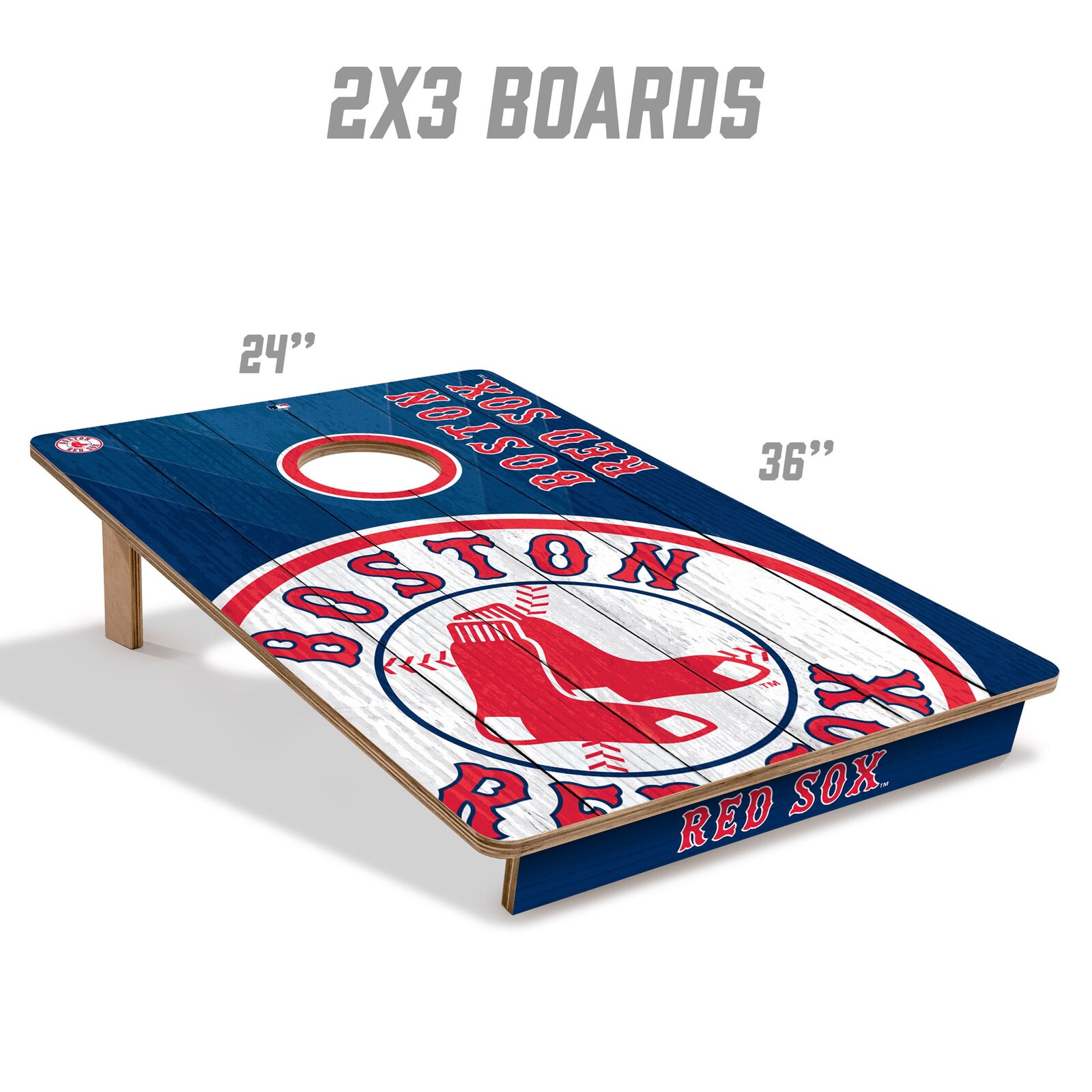 Boston Red Sox IDNA 2' x 3' 코른홀 게임(가방 포함) 상세 이미지 6