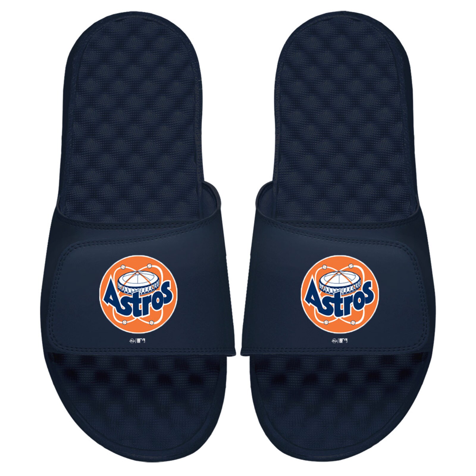 아동용 Houston Astros ISlide 네이비 Cooperstown 로고 슬라이드 샌들