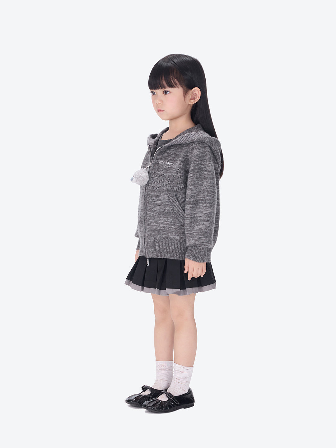 BabyBear 플리츠 원피스 블랙 상세 이미지 3