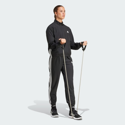 Train Essentials 3-Stripes Woven Warm-Up Jacket 상세 이미지 3