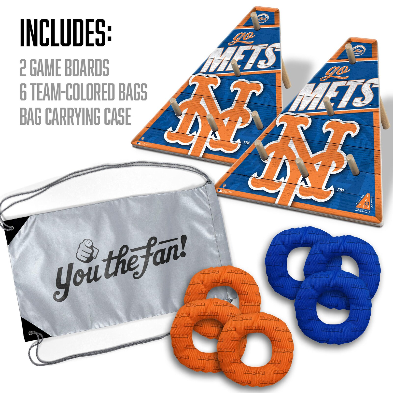 New York Mets IDNA 20" x 23" 링 백 게임 상세 이미지 4