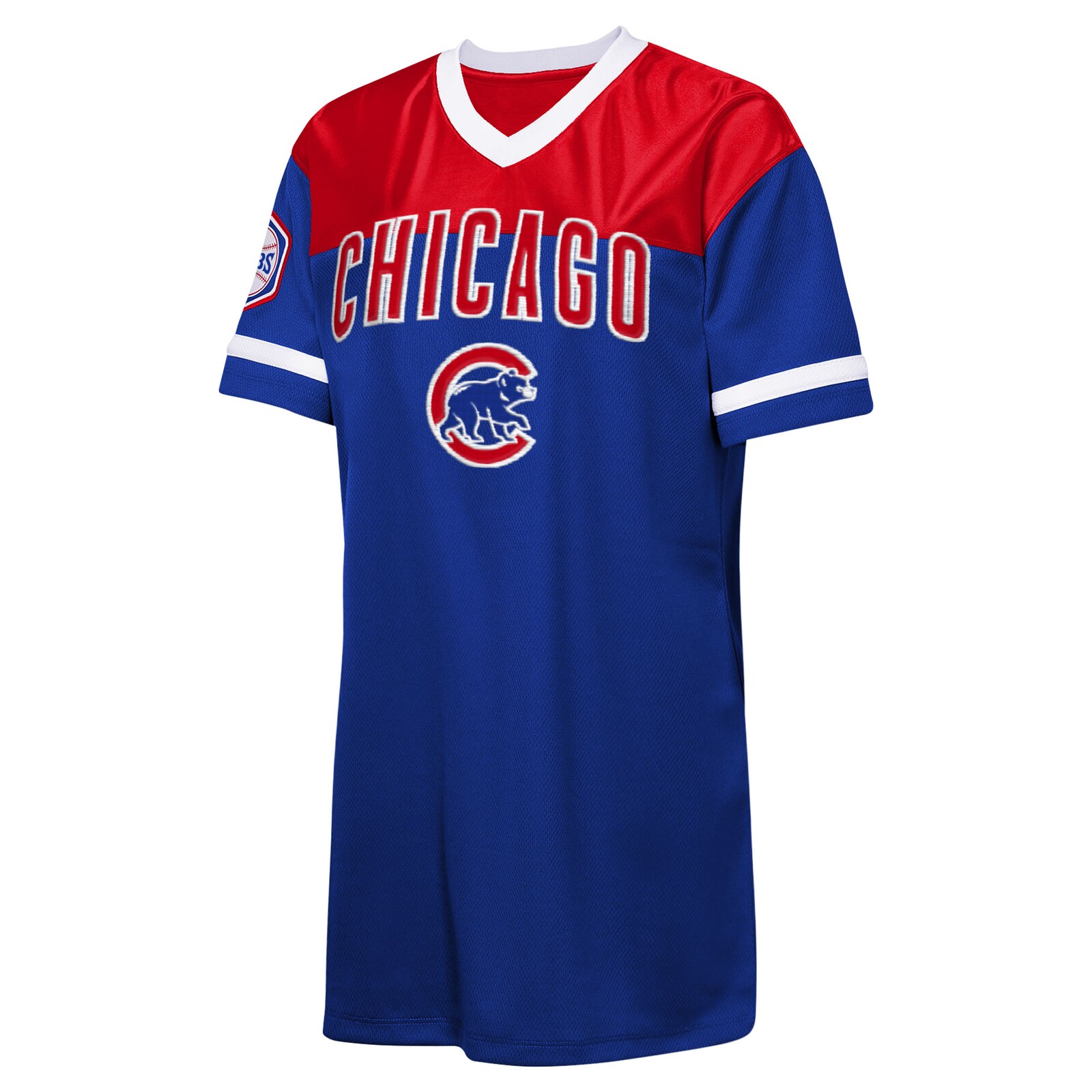여아용 Chicago Cubs Outerstuff 로열 Big League Cheer 브이넥 티셔츠 드레스 상세 이미지 3