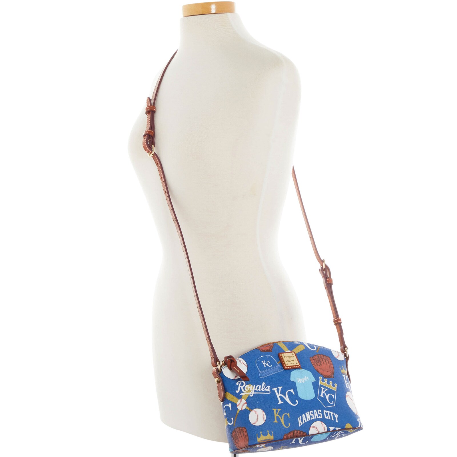 여성용 Kansas City Royals Dooney & Bourke Game Day Suki 크로스바디 백 상세 이미지 6