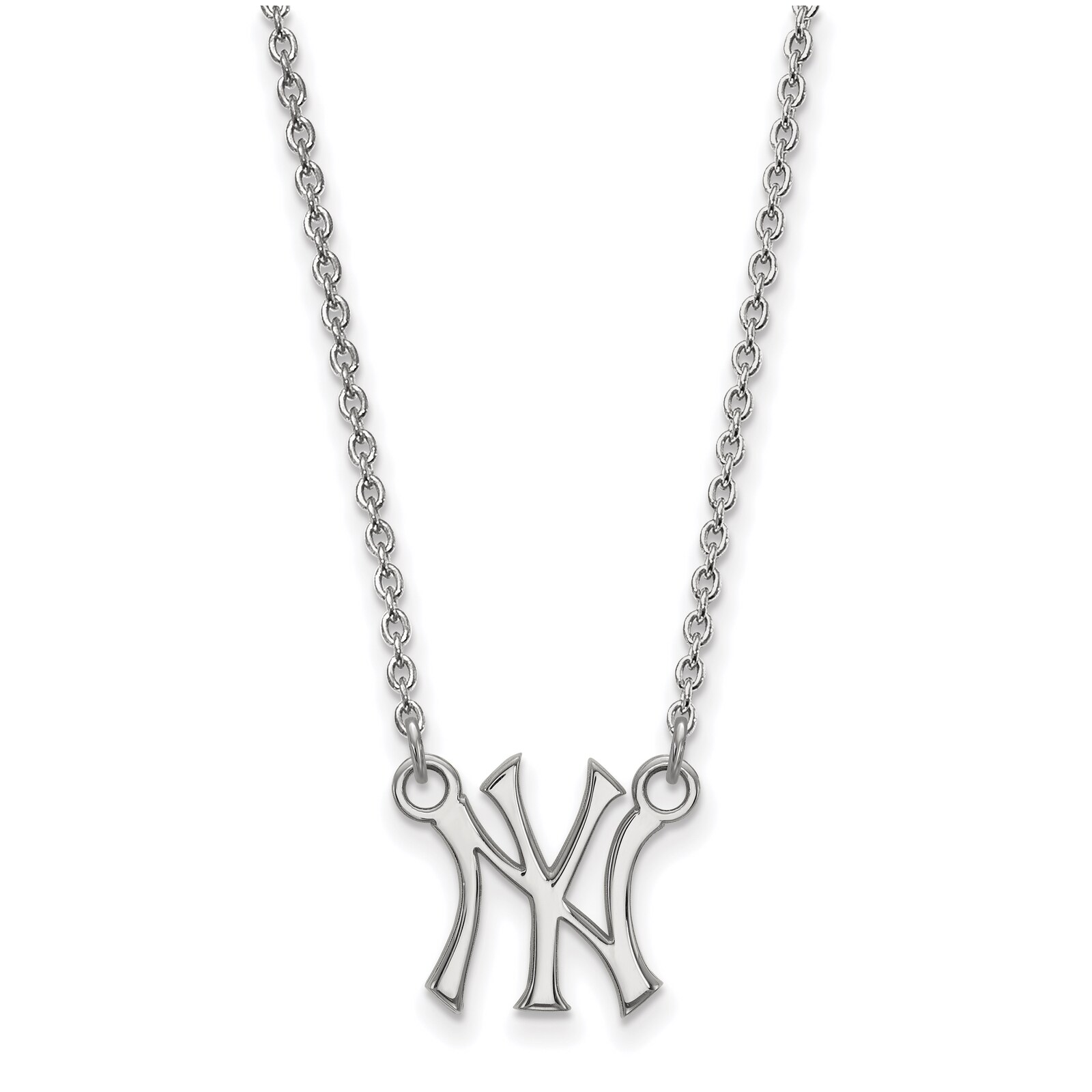 여성용 New York Yankees 스몰 스털링 실버 펜던트 목걸이