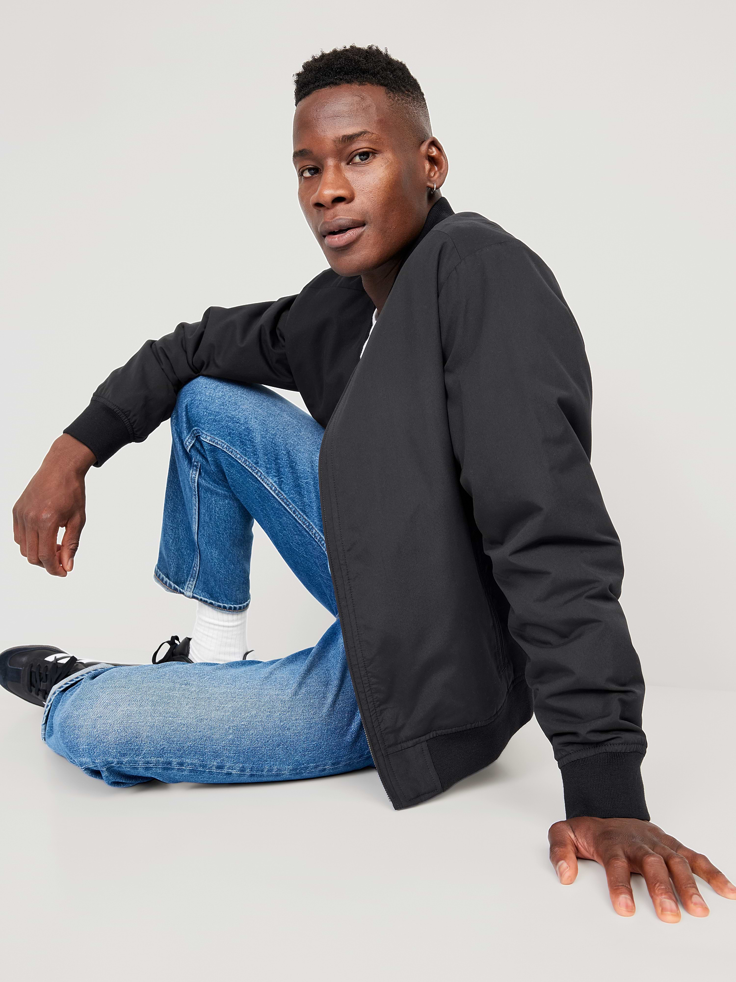 Water-Resistant Zip Bomber Jacket 상세 이미지 3
