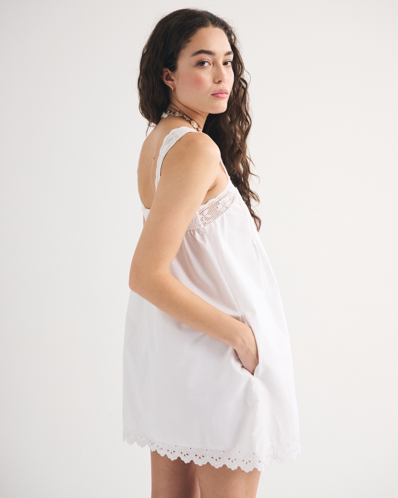 Lace-Trim Easy Mini Dress 상세 이미지 6