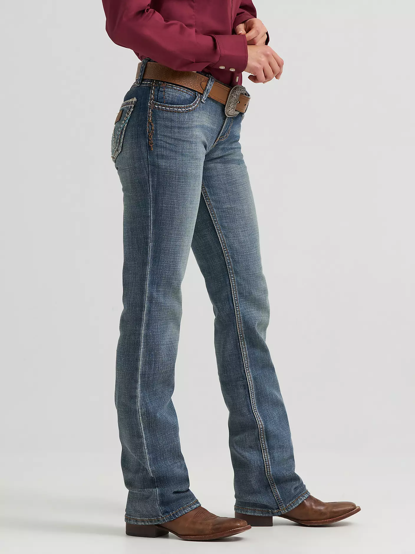 여성용 Wrangler® 레트로® 세이디 진, DW 워시 상세 이미지 4