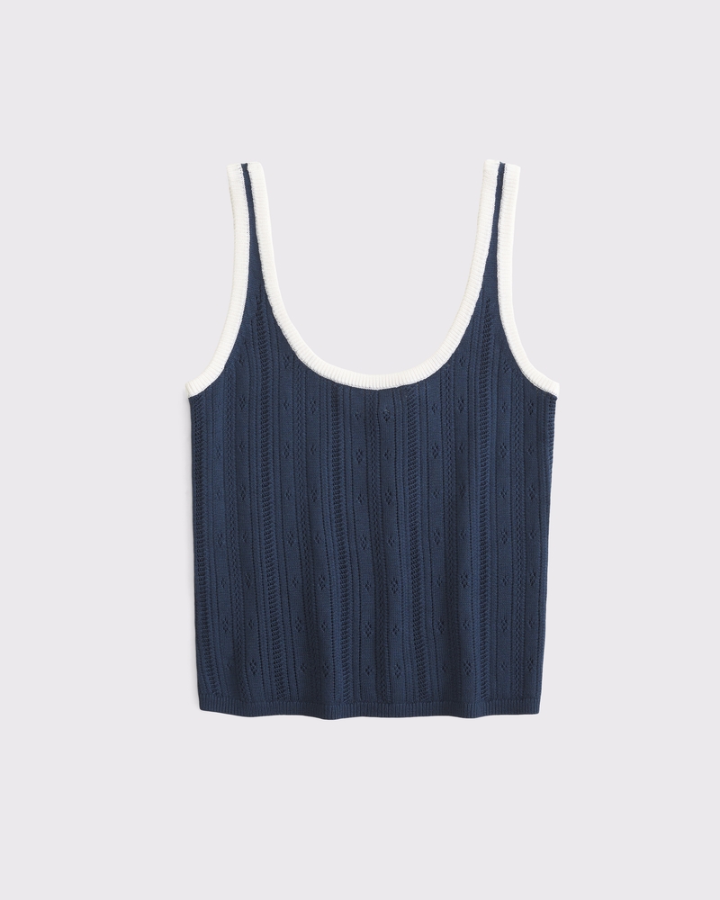 Pointelle Scoopneck Sweater Tank 상세 이미지 8