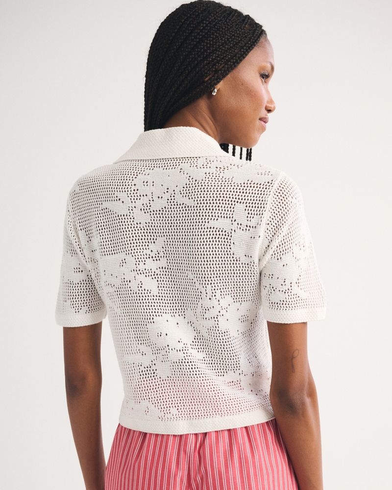 Floral Crochet Polo 상세 이미지 5