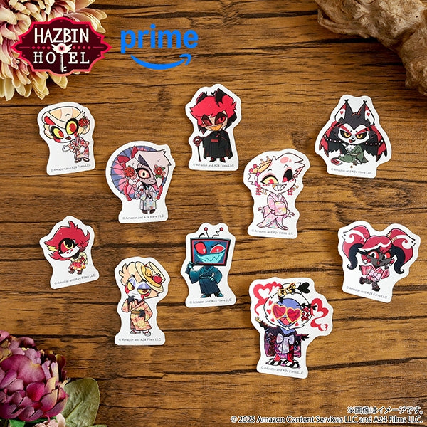 (Goods - Sticker) Hazbin Hotel 스티커 - Lucifer Morningstar (기모노) 치비 상세 이미지 2