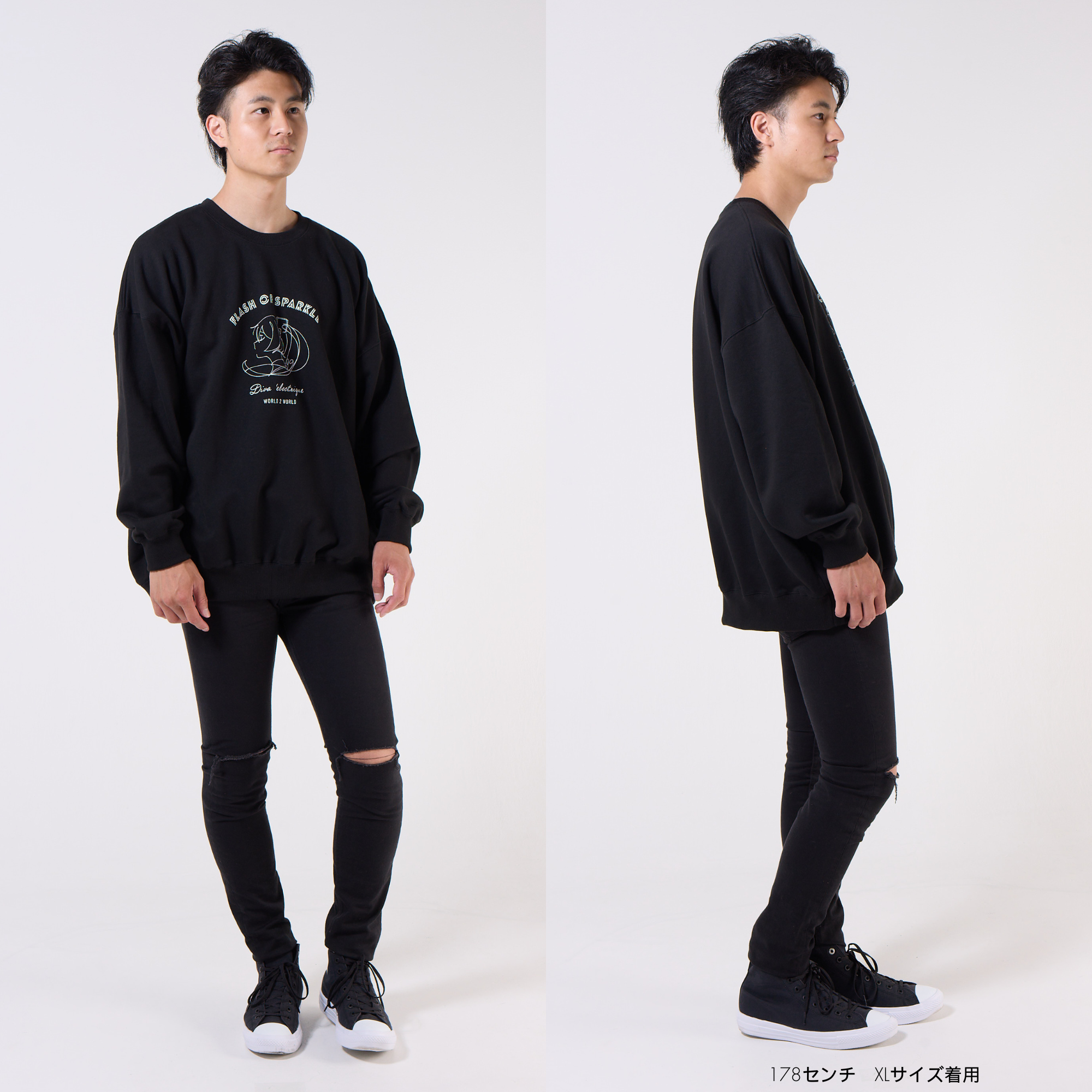 하츠네 미쿠 컬리지 스웨트셔츠 상세 이미지 11