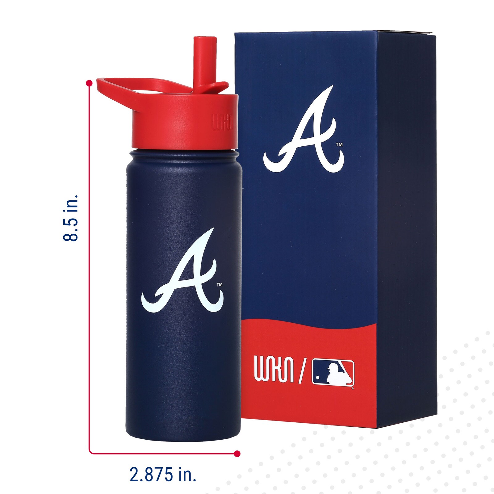 Atlanta Braves Wildkin 18oz. 물병 & 런치박스 세트 상세 이미지 7