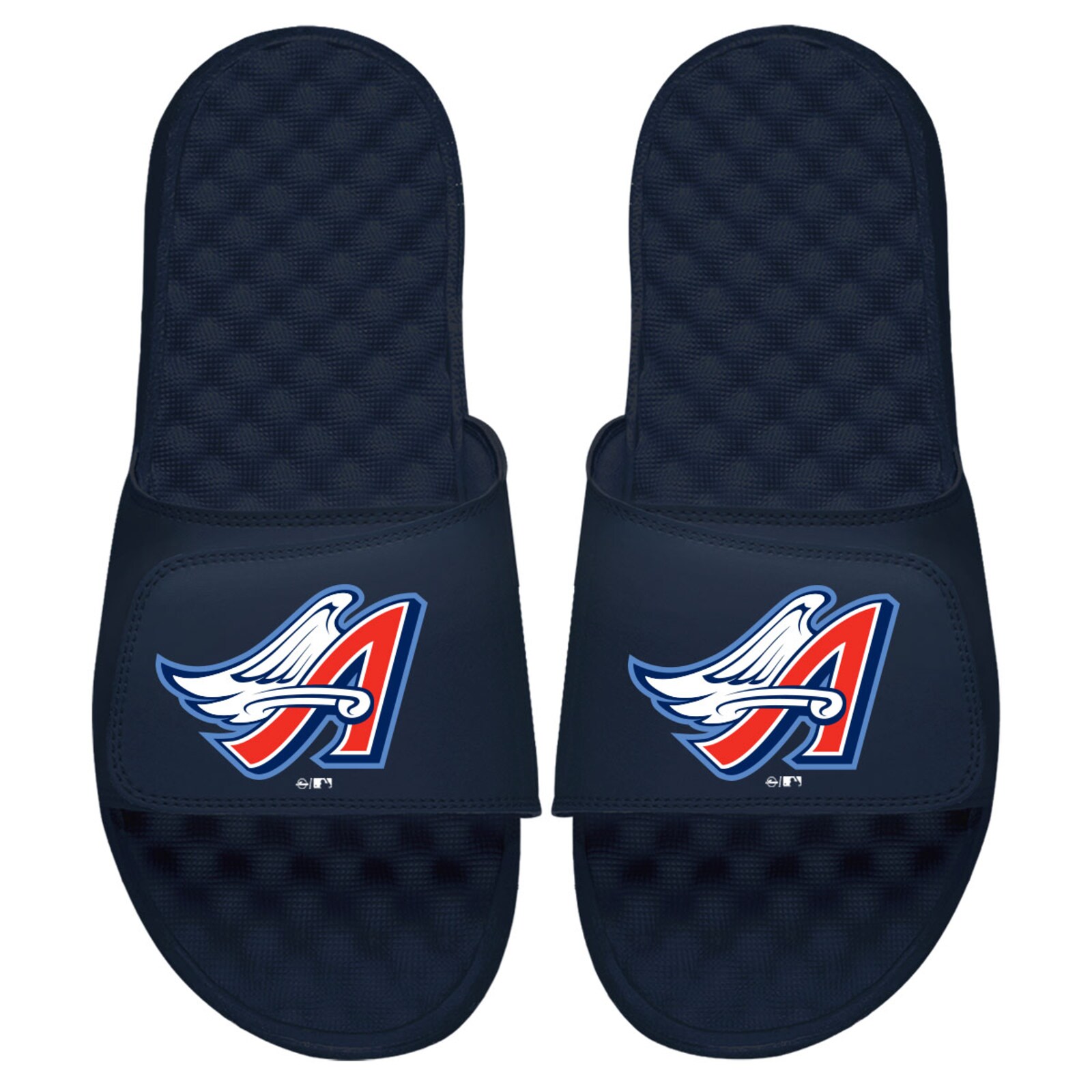 남성용 California Angels ISlide 네이비 Cooperstown 로고 슬라이드 샌들