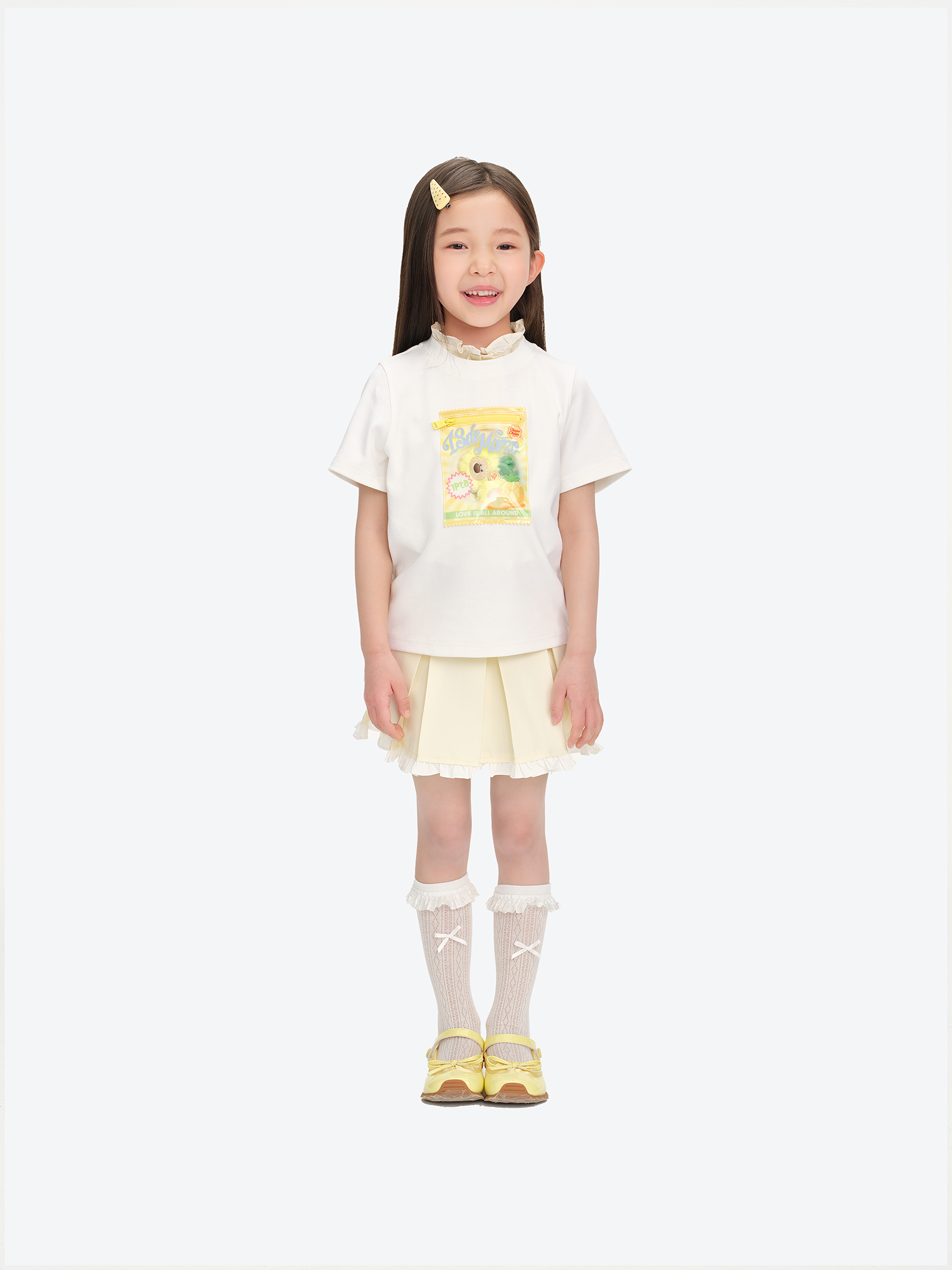베이비베어 캔디 포장지 프린트 티셔츠 베이지 상세 이미지 2