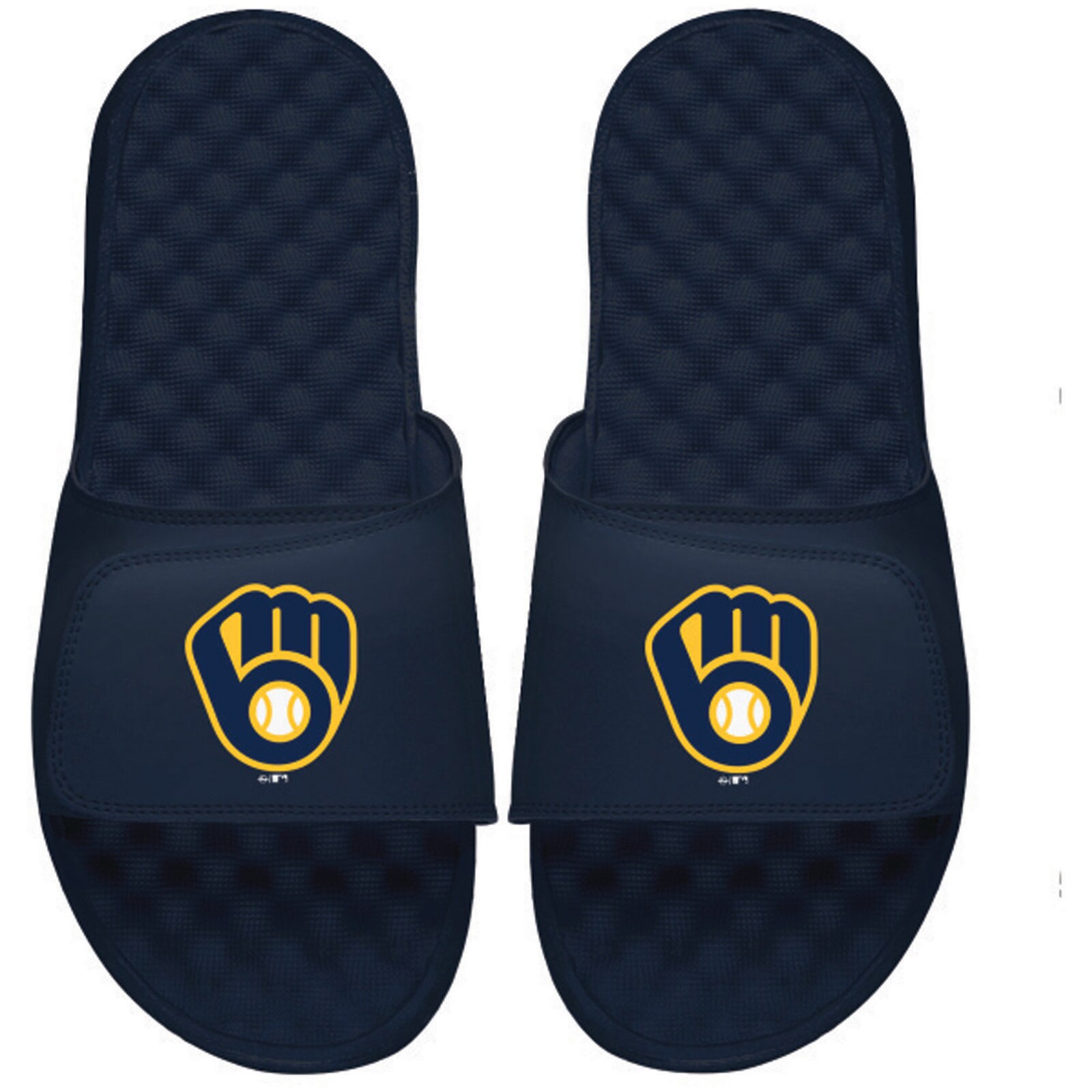 유소년 Milwaukee Brewers ISlide 네이비 얼터네이트 로고 슬라이드 샌들