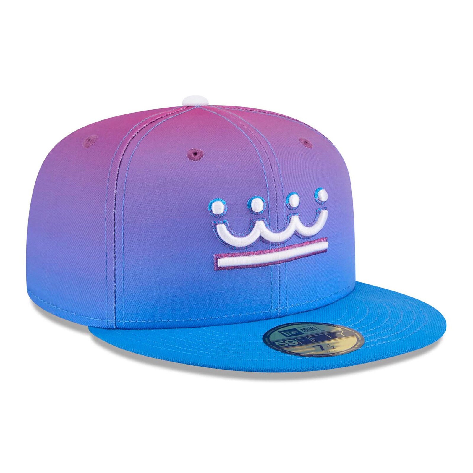 남성용 Kansas City Royals New Era 퍼플/블루 2026 City Connect 59FIFTY 피티드 모자 상세 이미지 4