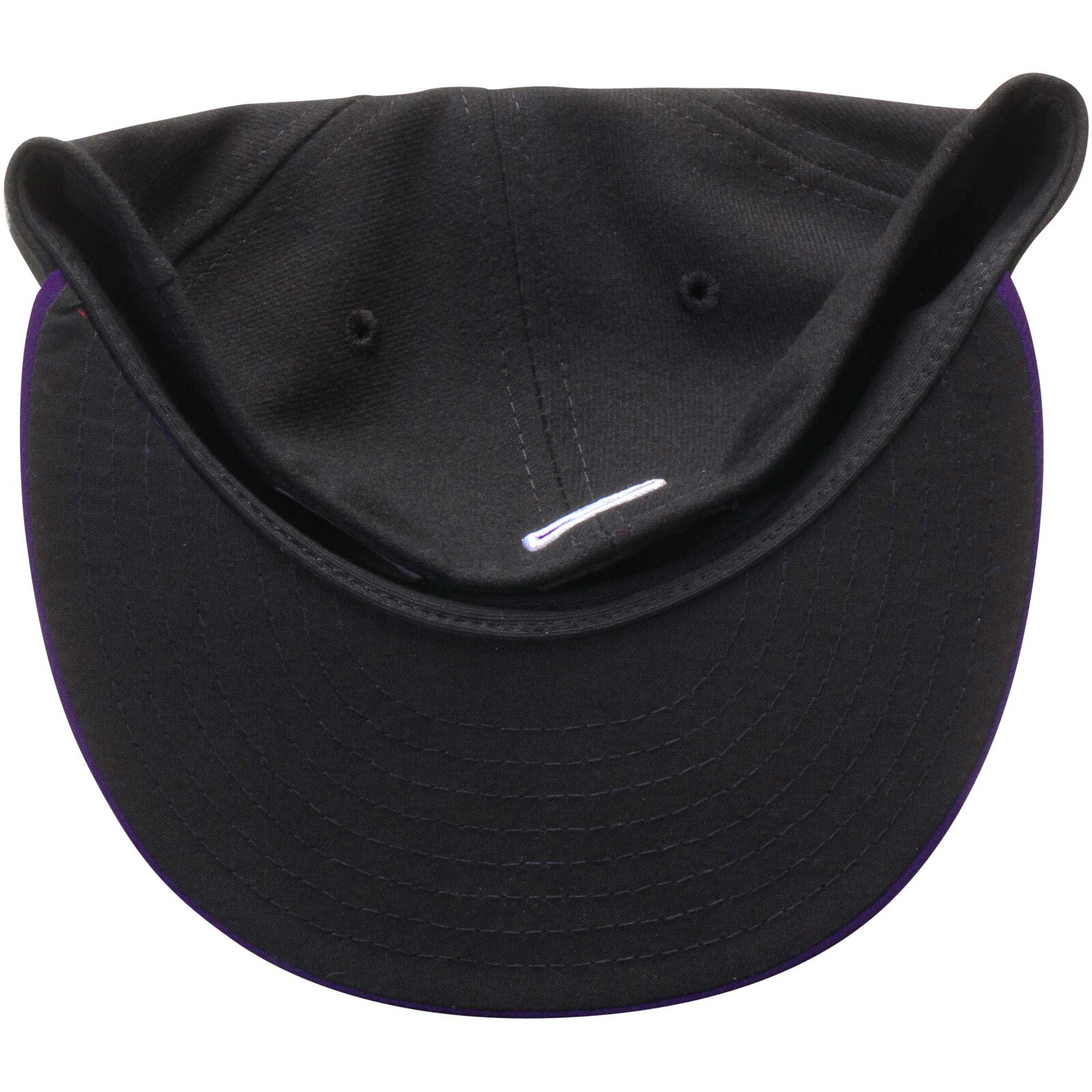 남성용 Colorado Rockies New Era 블랙/퍼플 오센틱 컬렉션 온필드 59FIFTY 스트럭처드 모자 상세 이미지 6